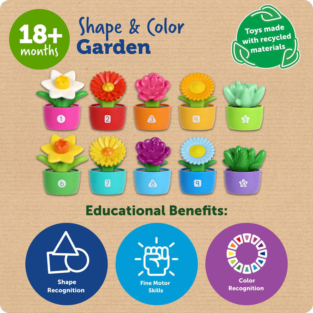 Learning Resources Shape and Color Garden for 18 months and up.