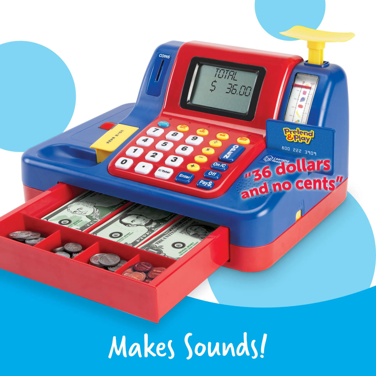 Learning Resources Pretend & Play Electronic Teaching Cash Register