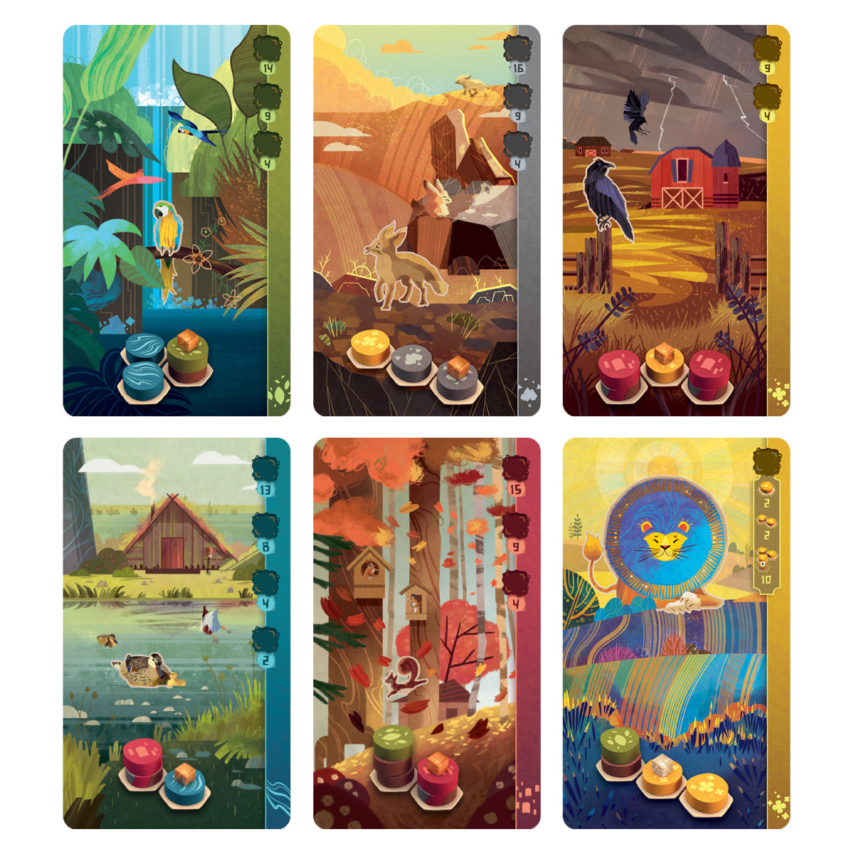 Libellud Harmonies Board Game Animal Cards