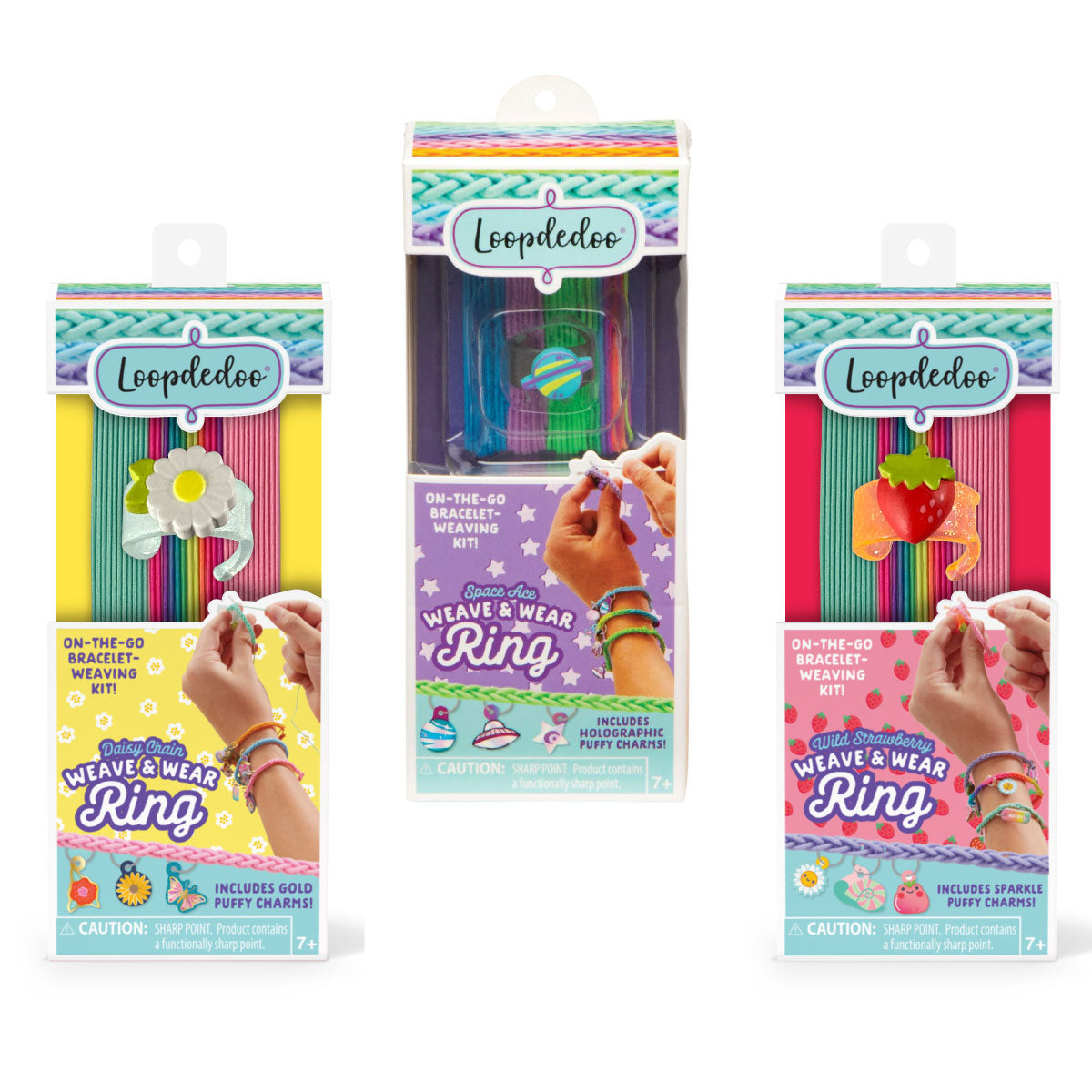 Loopdedoo Weave and Wear Ring: Daisy Chain, Space Ace, or Wild Strawberry