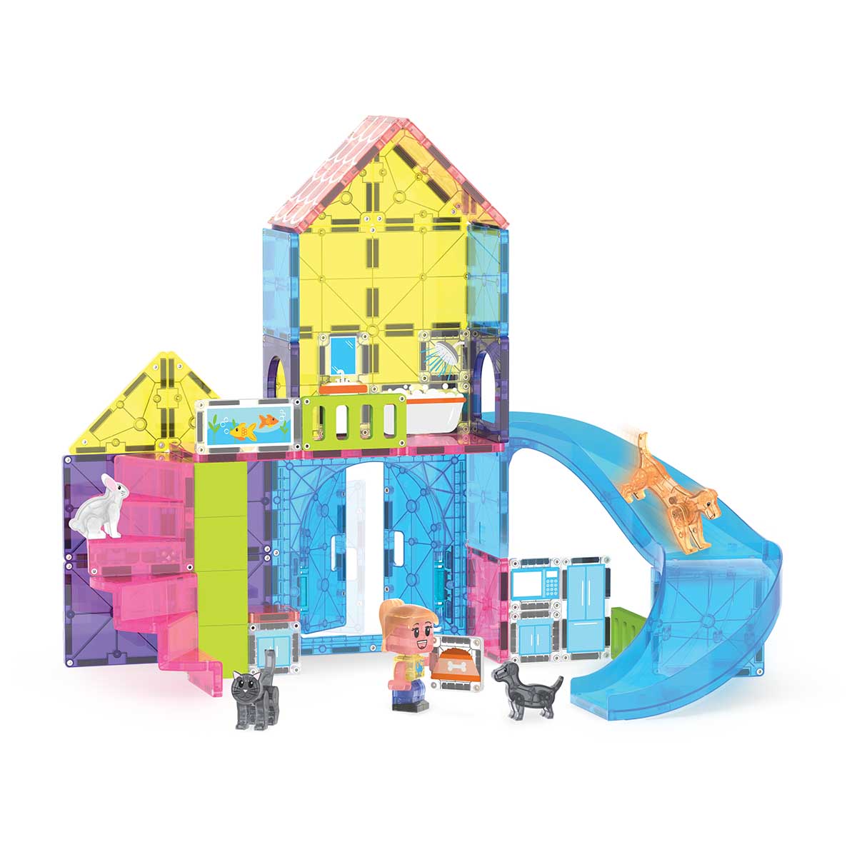 Magna-Tiles - Magna-Tiles Pet Playhouse 50-Piece Set