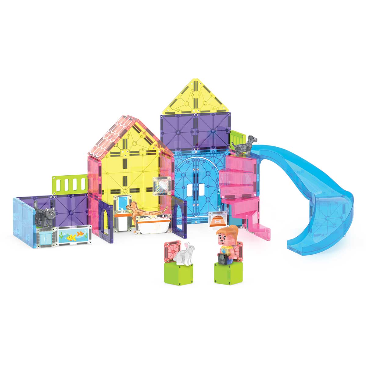 Magna-Tiles - Magna-Tiles Pet Playhouse 50-Piece Set