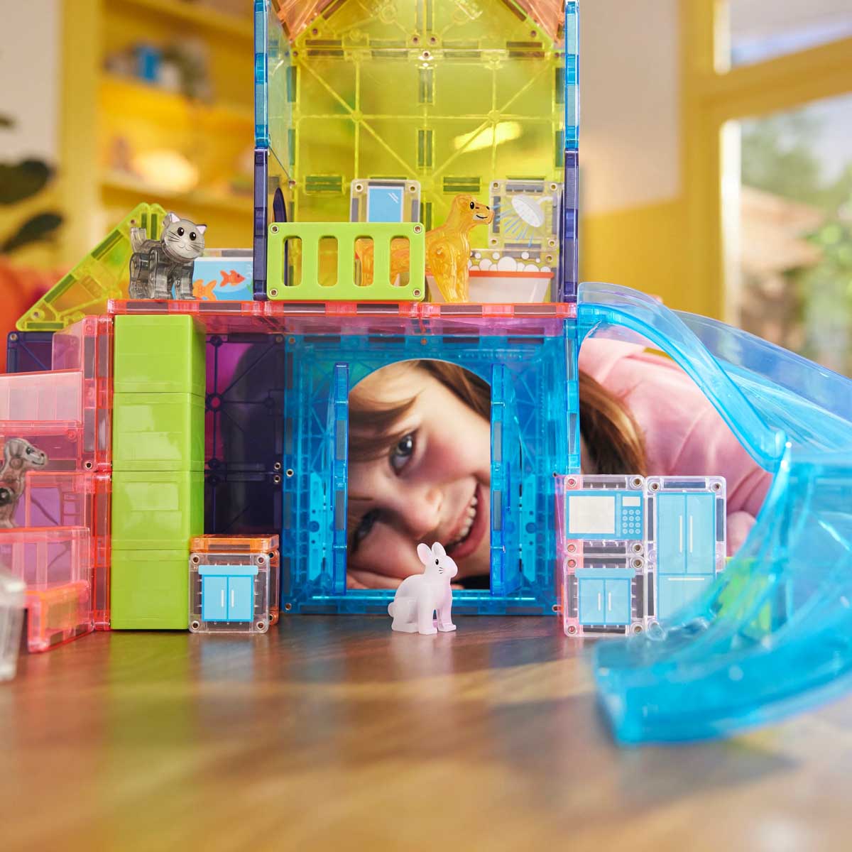 Magna-Tiles - Magna-Tiles Pet Playhouse 50-Piece Set