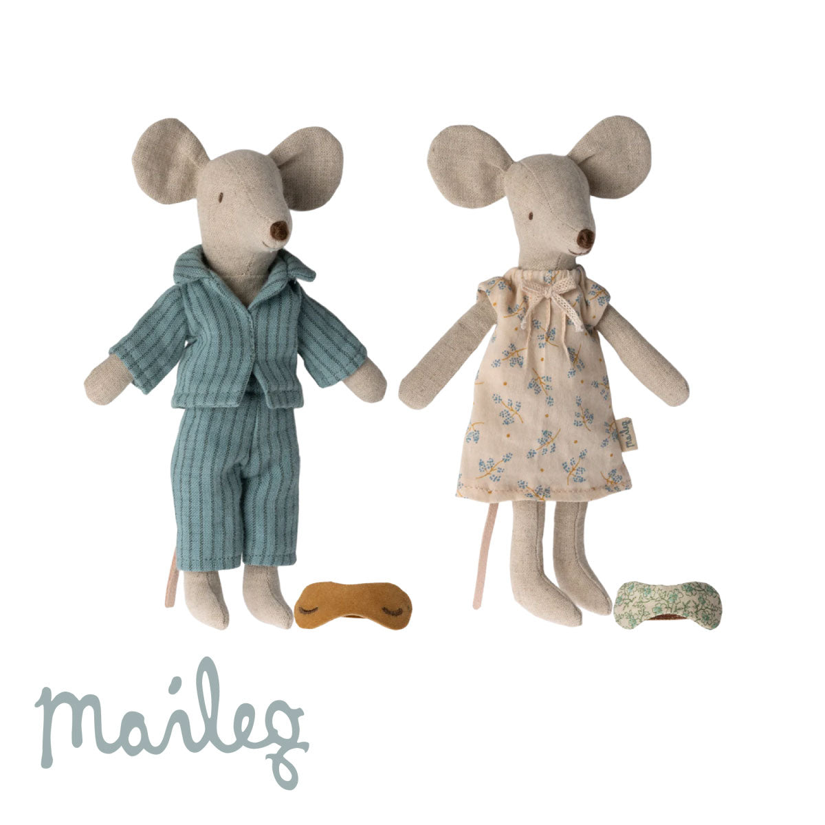 Maileg Mum & Dad Mice in Cigar Box