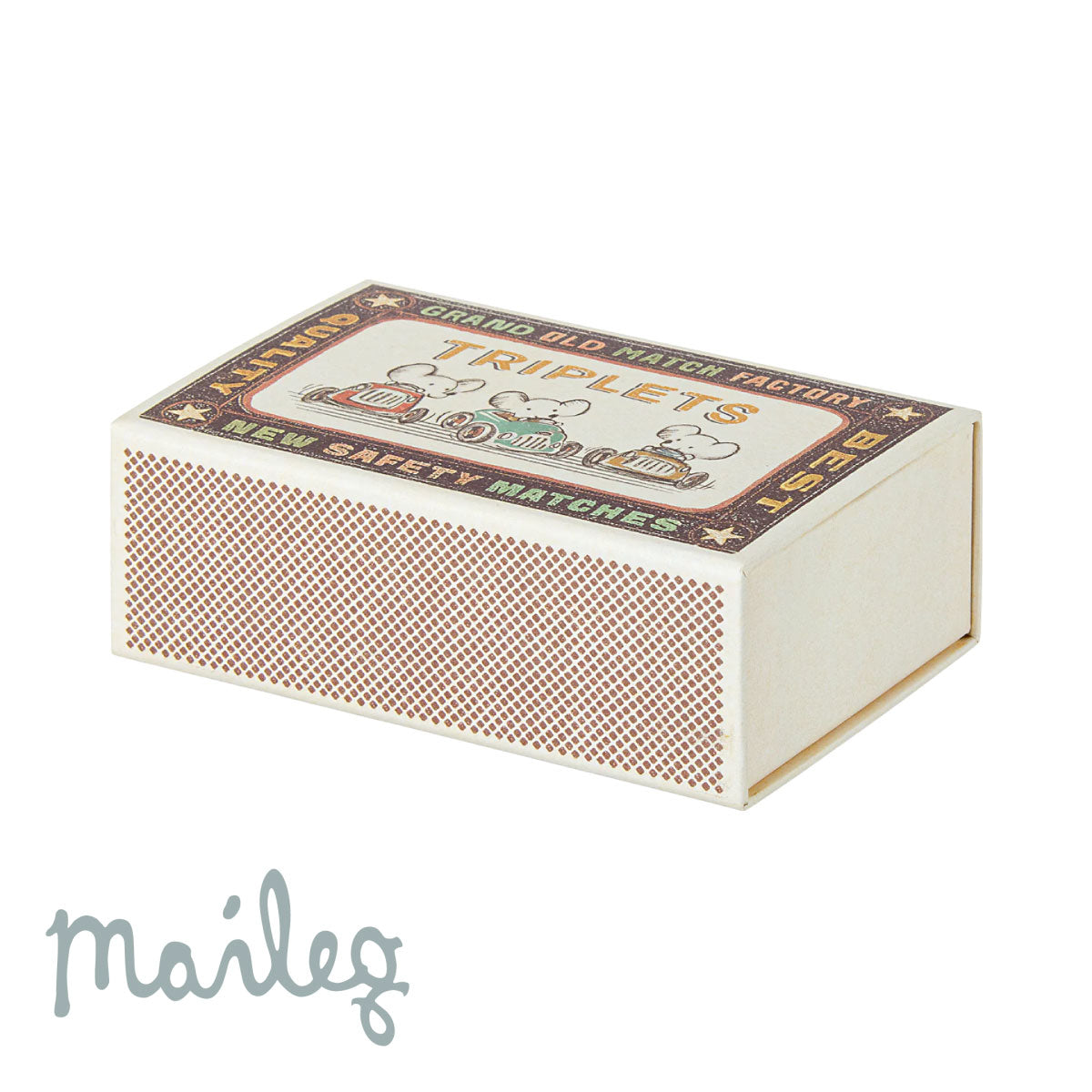 Maileg Triplets Baby Mice in Matchbox