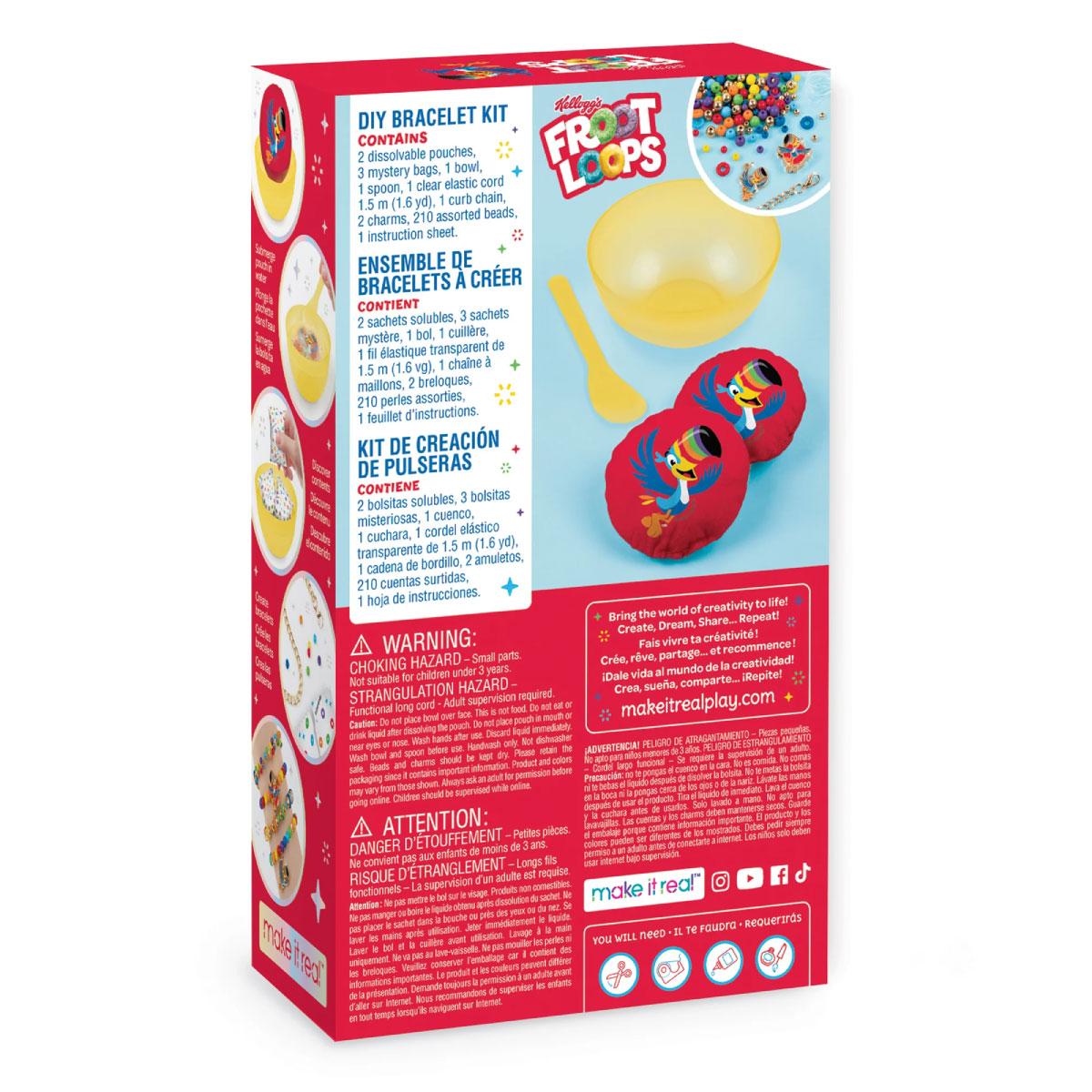 Cerealsly Cute Kelloggs Froot Loops DIY Bracelets Kit from Make It Real