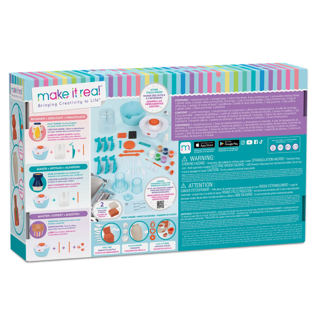 Make It Real Mini Pottery Studio Deluxe Set