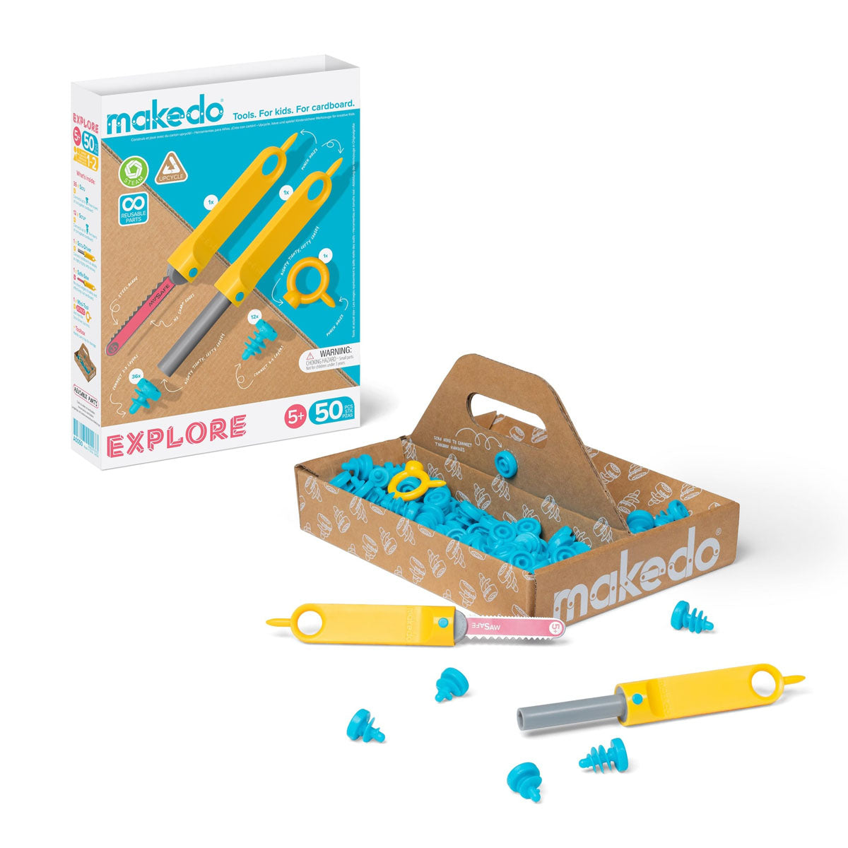 Makedo Explore Kit With Tools - 50pc