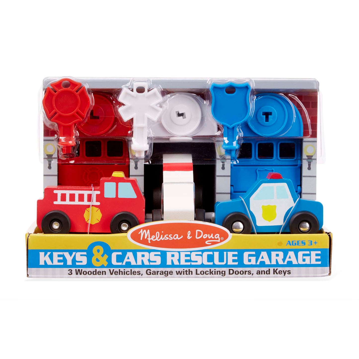 Melissa & Doug Keys & Cars Rescue Garage Play Set