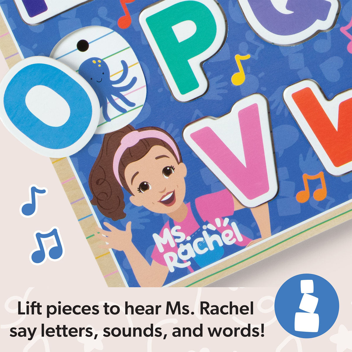 Melissa & Doug Ms Rachel Wooden Phonics Alphabet Sound Puzzle