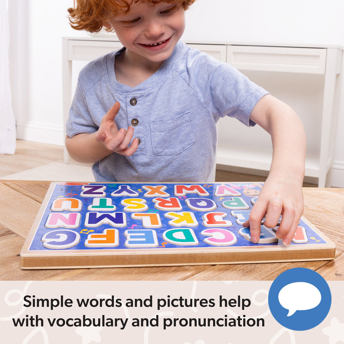 Melissa & Doug Ms Rachel Wooden Phonics Alphabet Sound Puzzle