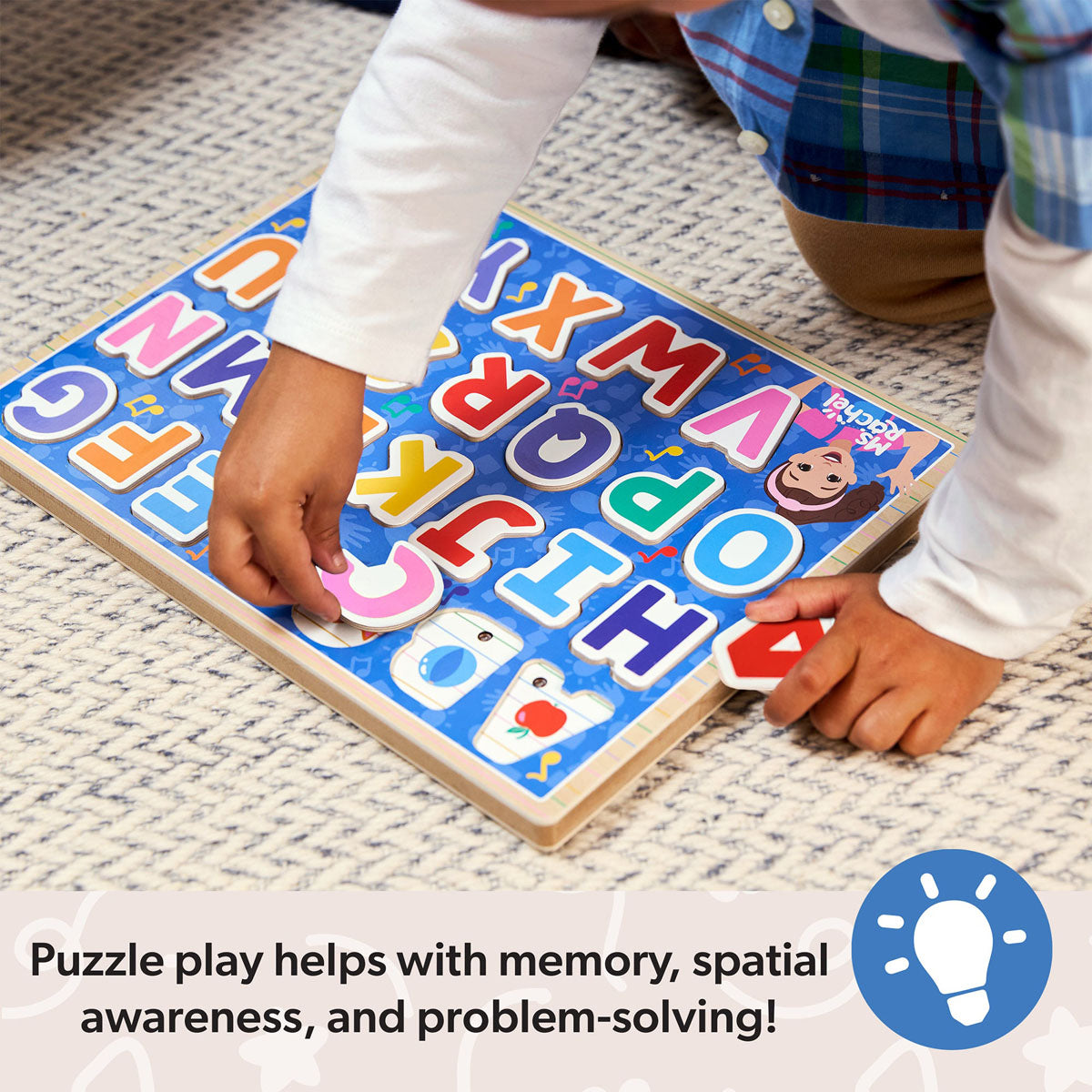 Melissa & Doug Ms Rachel Wooden Phonics Alphabet Sound Puzzle