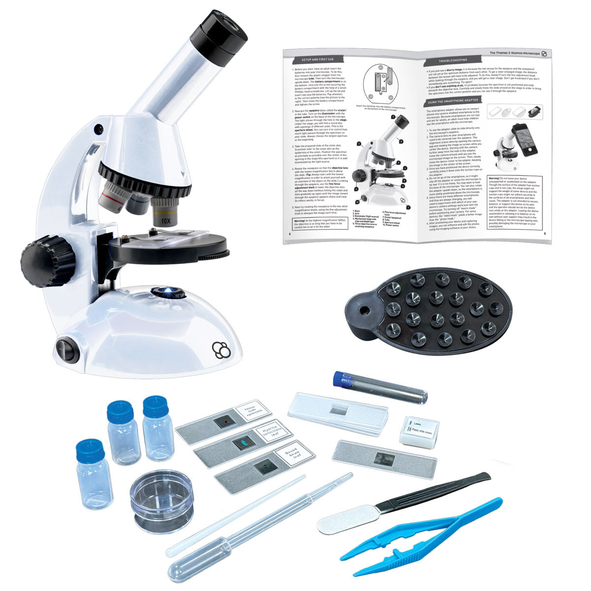 Microscope with smartphone adapter, STEM tools, Thames and Kosmos