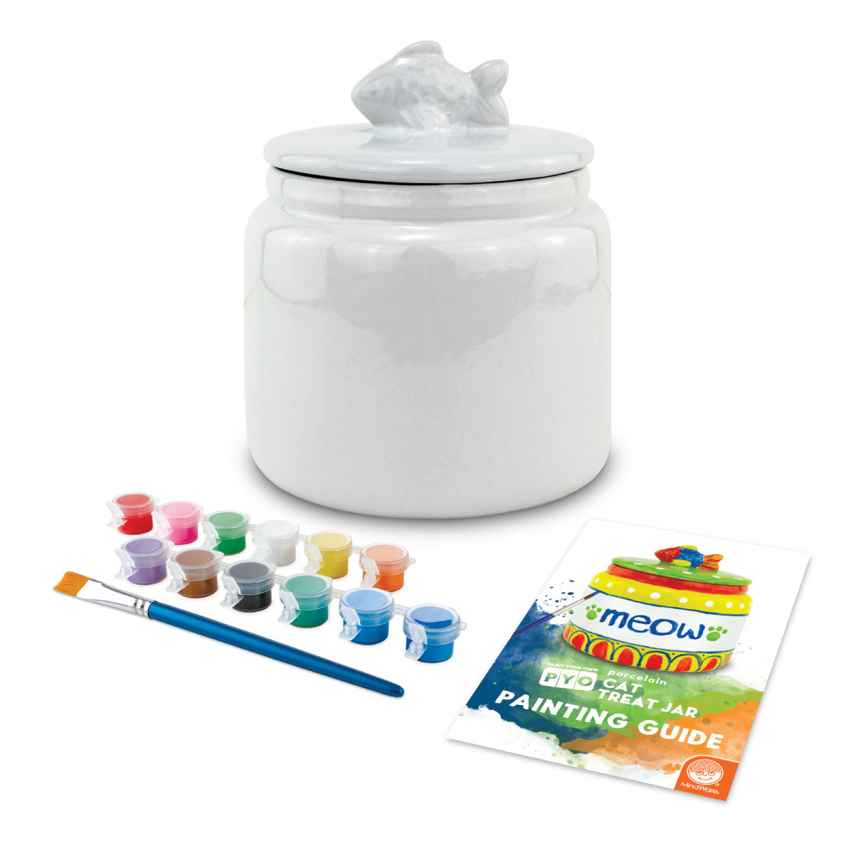 Mindware Paint Your Own Porcelain: Cat Treat Jar