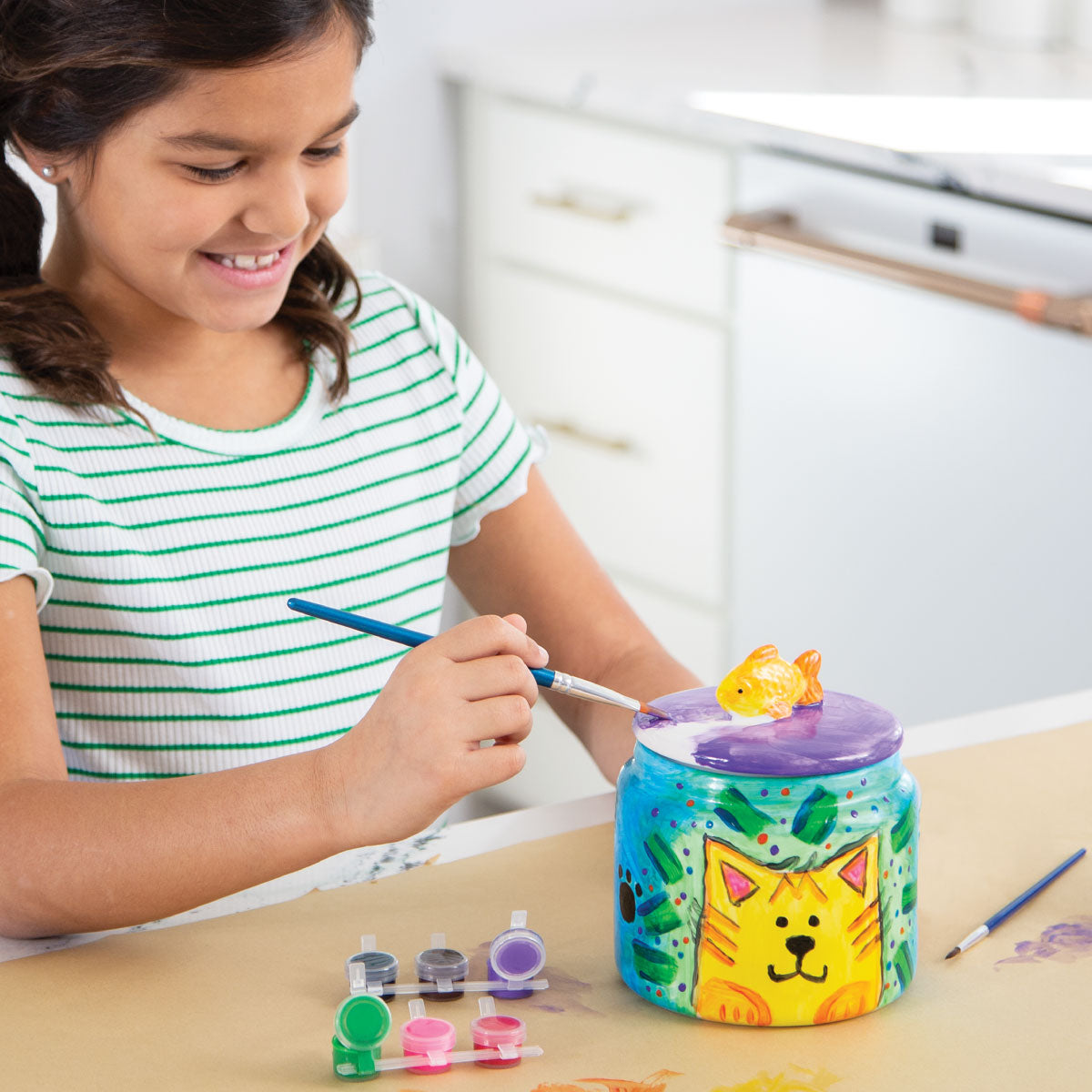 Mindware Paint Your Own Porcelain: Cat Treat Jar