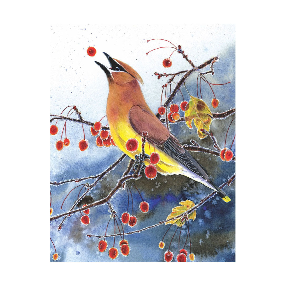 Cedar Waxwing Mini 100 Piece Jigsaw Puzzle
