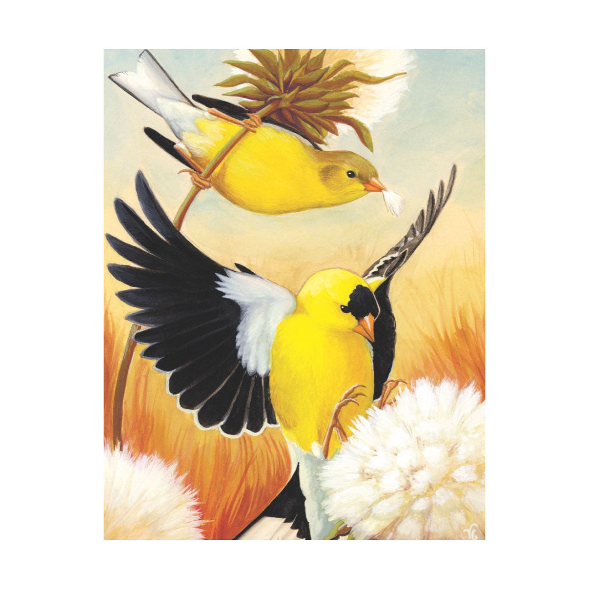 New York Puzzle Co Goldfinch Mini 100 Piece Jigsaw Puzzle