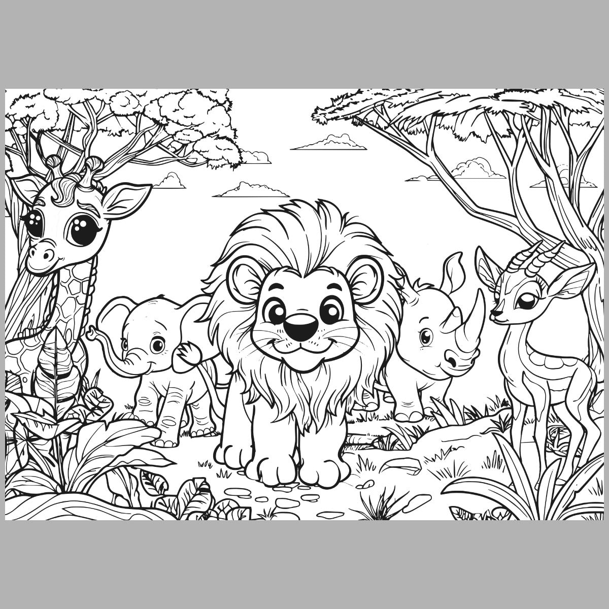 XXL Animal Kingdom Coloring Book