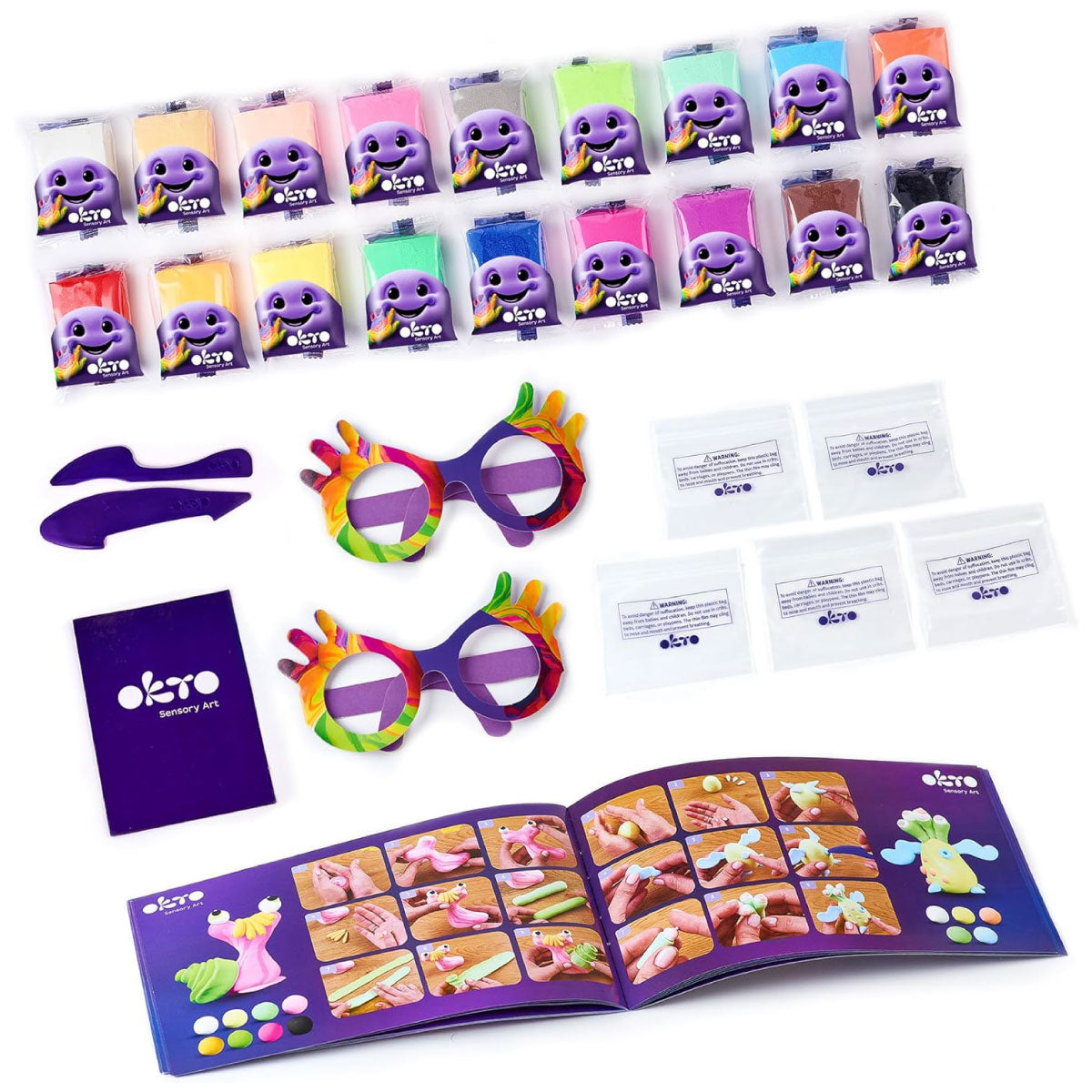 OKTO Sensory Art Air Clay - 18 Colors