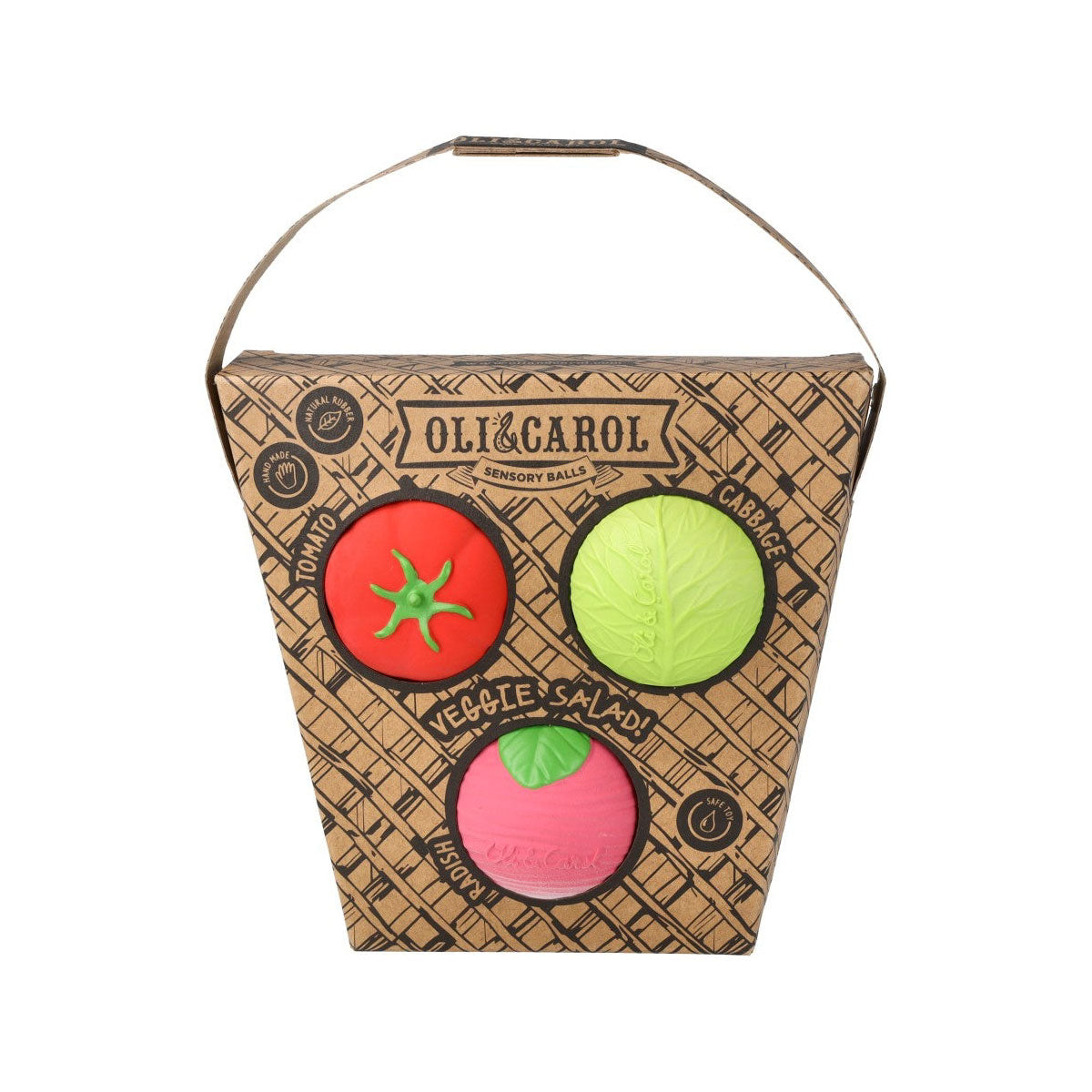 Oli and Carol Veggie Salad Baby Sensory Ball Set