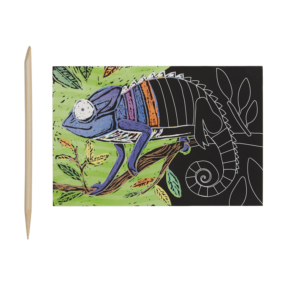 ooly Scratch & Scribble Jungle Fun Mini Scratch Art Kit