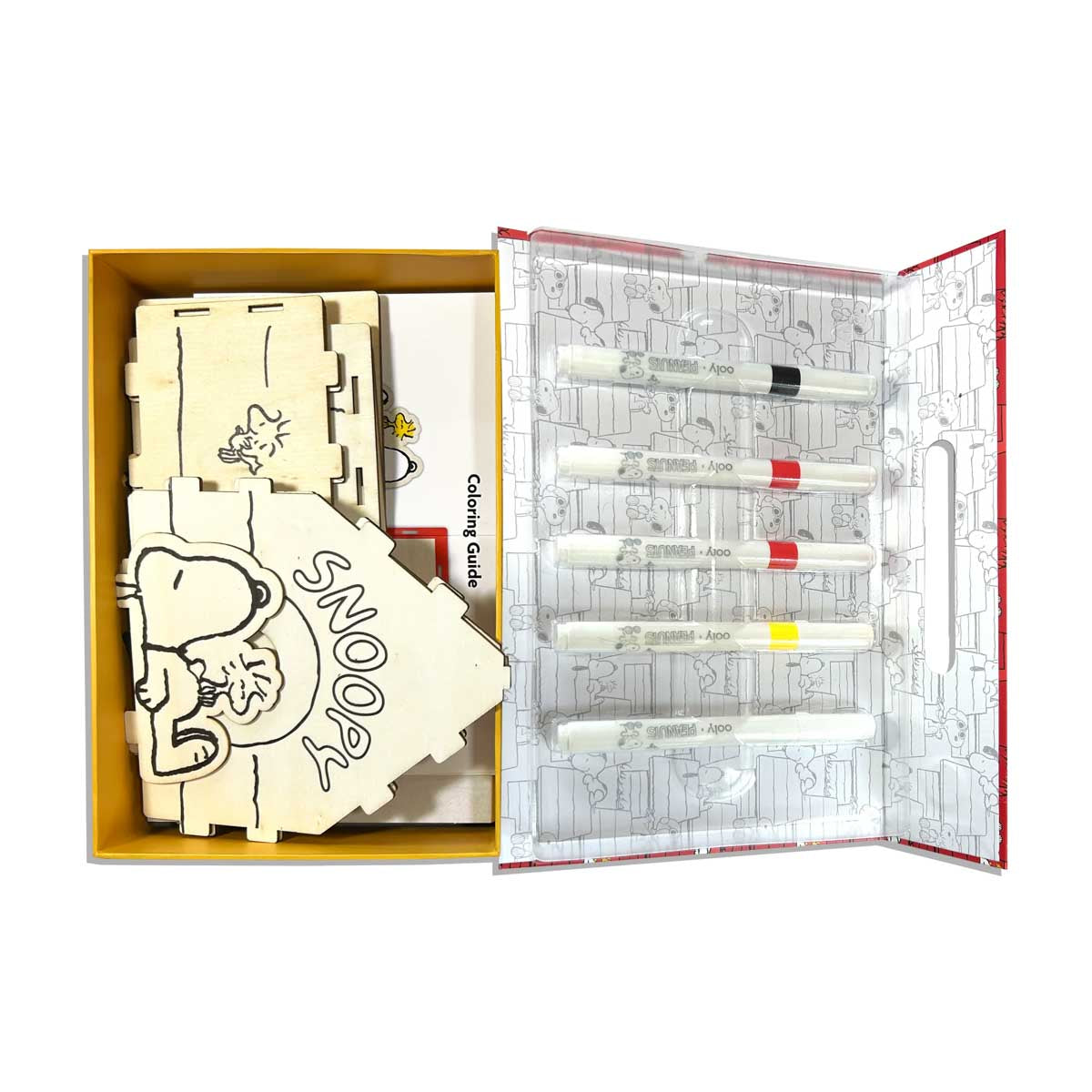 OOLY - OOLY x PEANUTS: Color-In' Wooden Bird House Kit