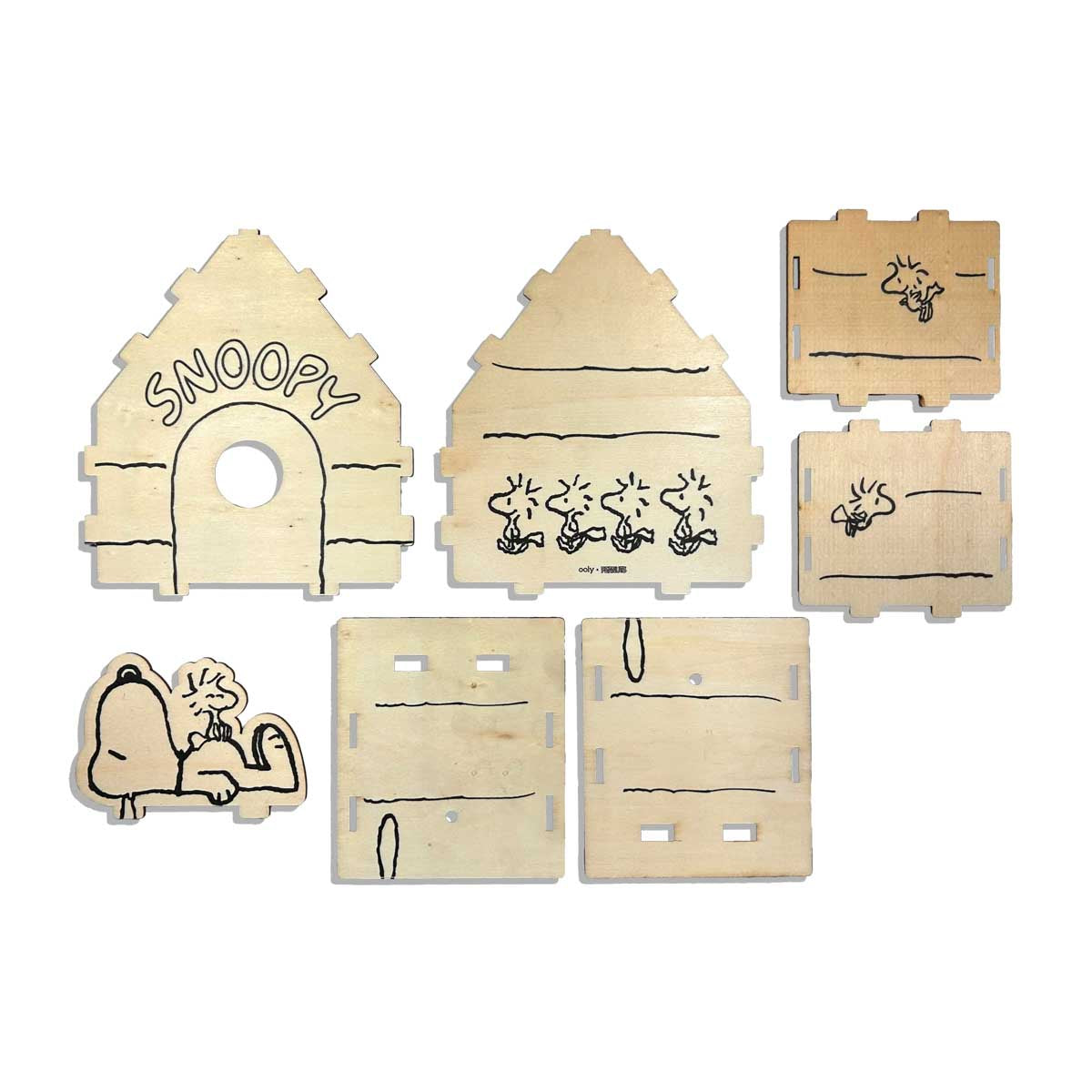 OOLY - OOLY x PEANUTS: Color-In' Wooden Bird House Kit