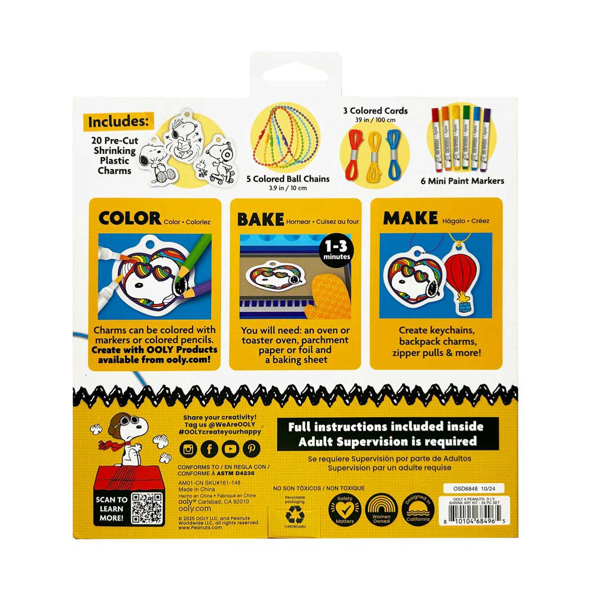 OOLY x Peanuts DIY Shrink Art Kit