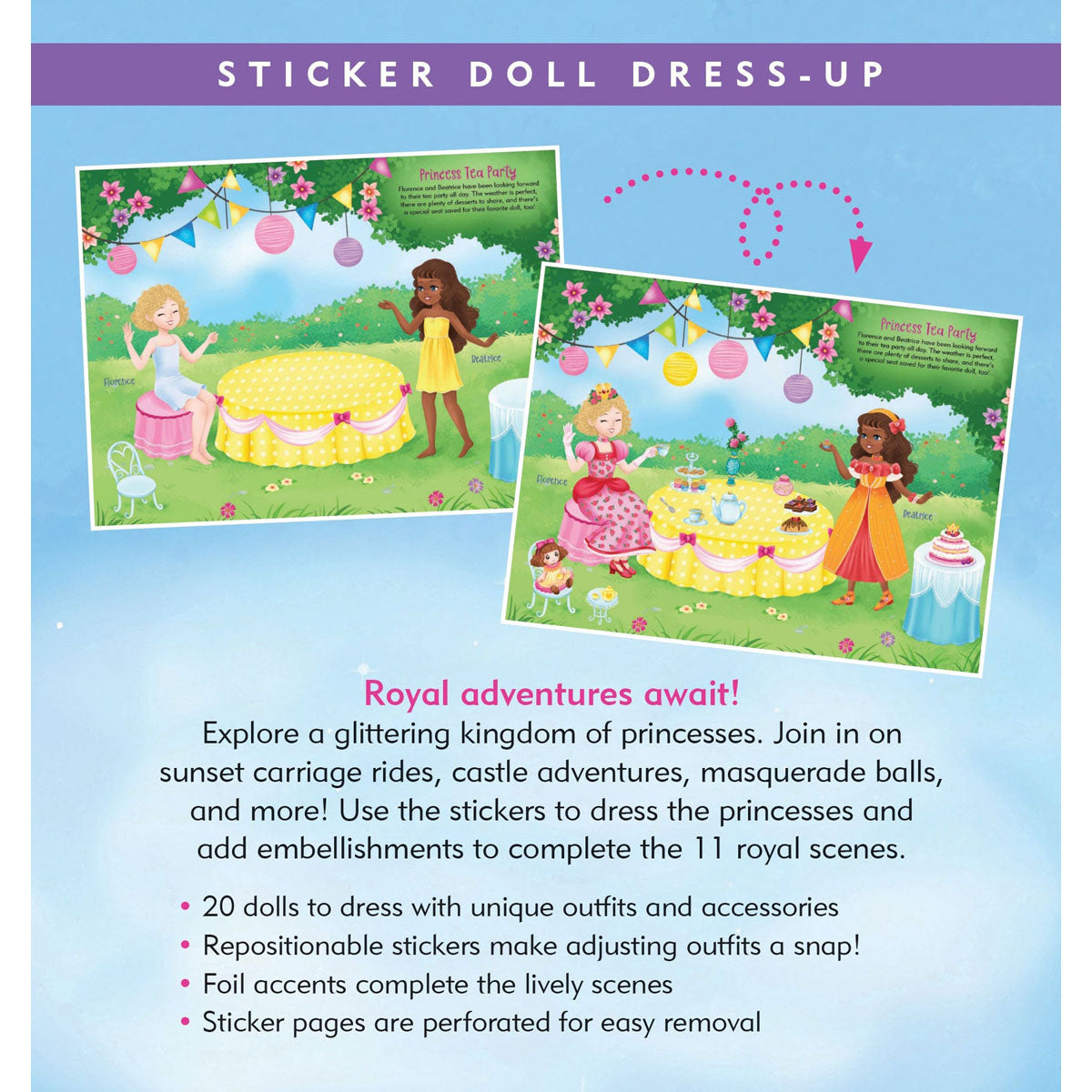 Princesses Sticker Doll Dress-Up Book