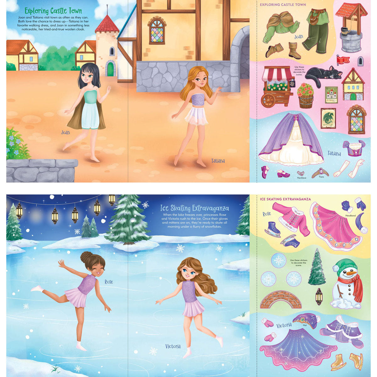 Princesses Sticker Doll Dress-Up Book