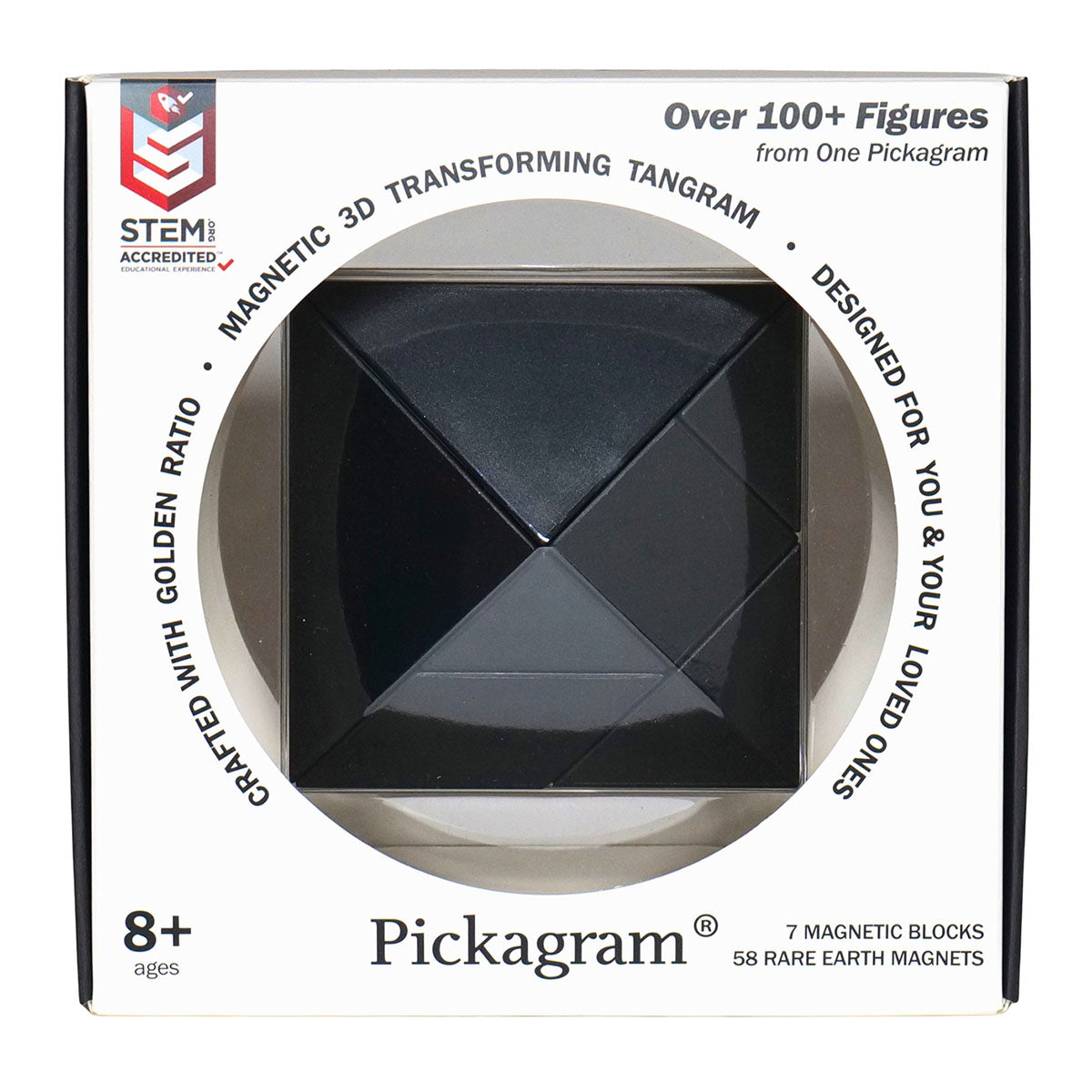 Pickagram Magnetic 3D Puzzles - Single Color - Black
