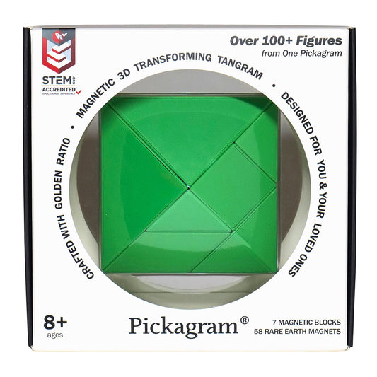 Pickagram Magnetic 3D Puzzles - Single Color - Green