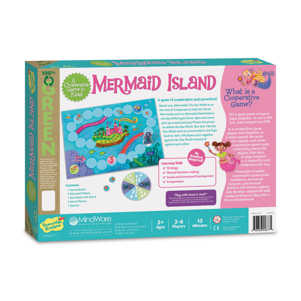 Peaceable Kingdom Mermaid Island Cooperative Game