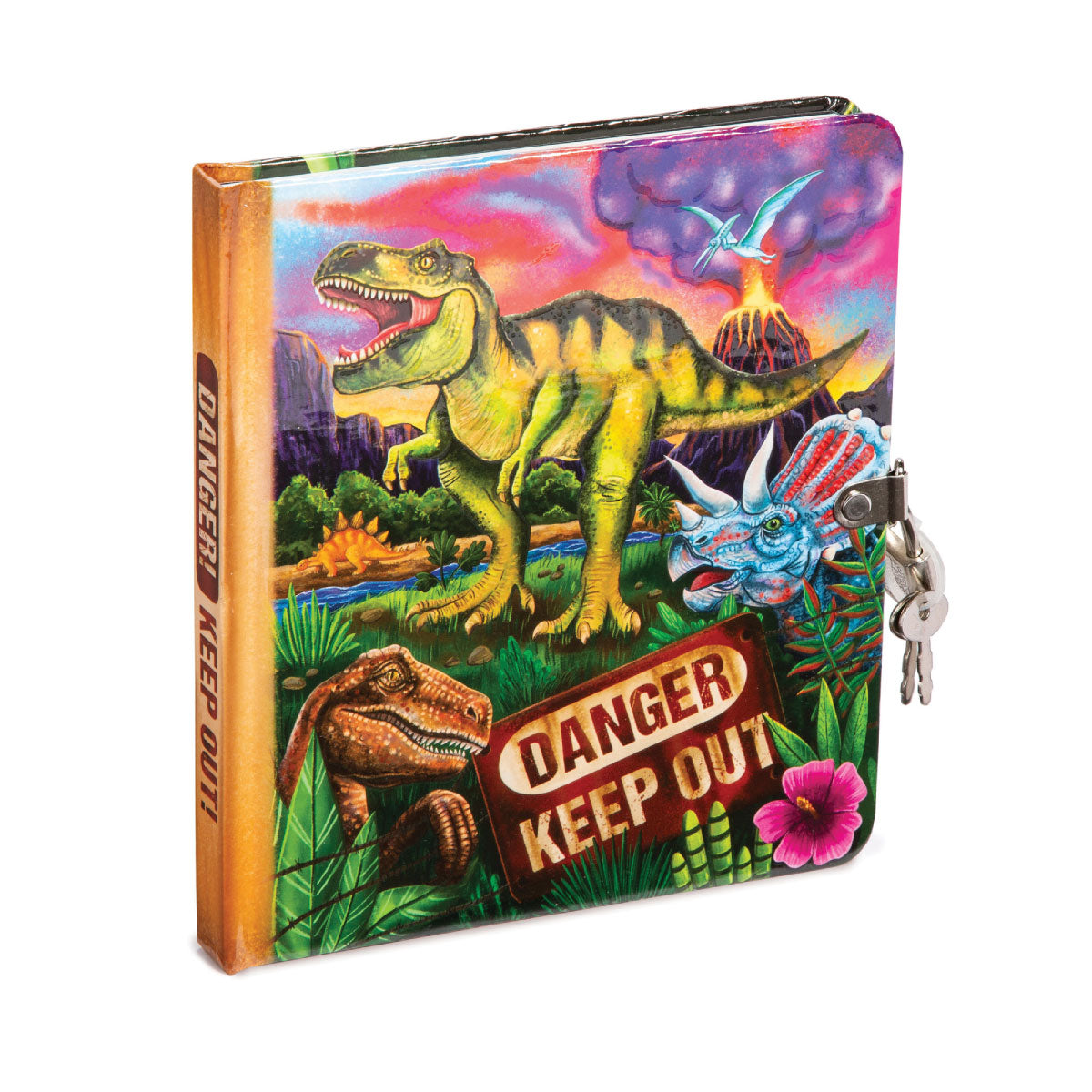 Peaceable Kingdom Glow-in-the-Dark Dinosaur Lock and Key Diary