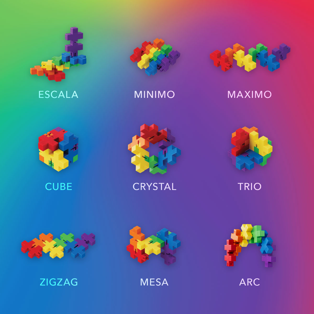 Plus Plus Hexel Spectrum Fidget Toy