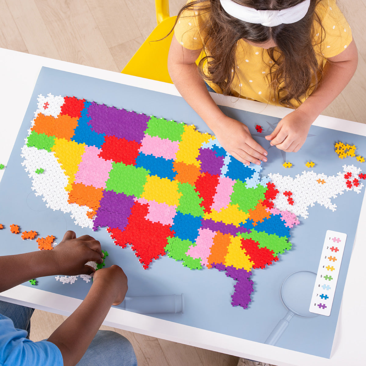 Plus-Plus Puzzle By Number Map of the United States