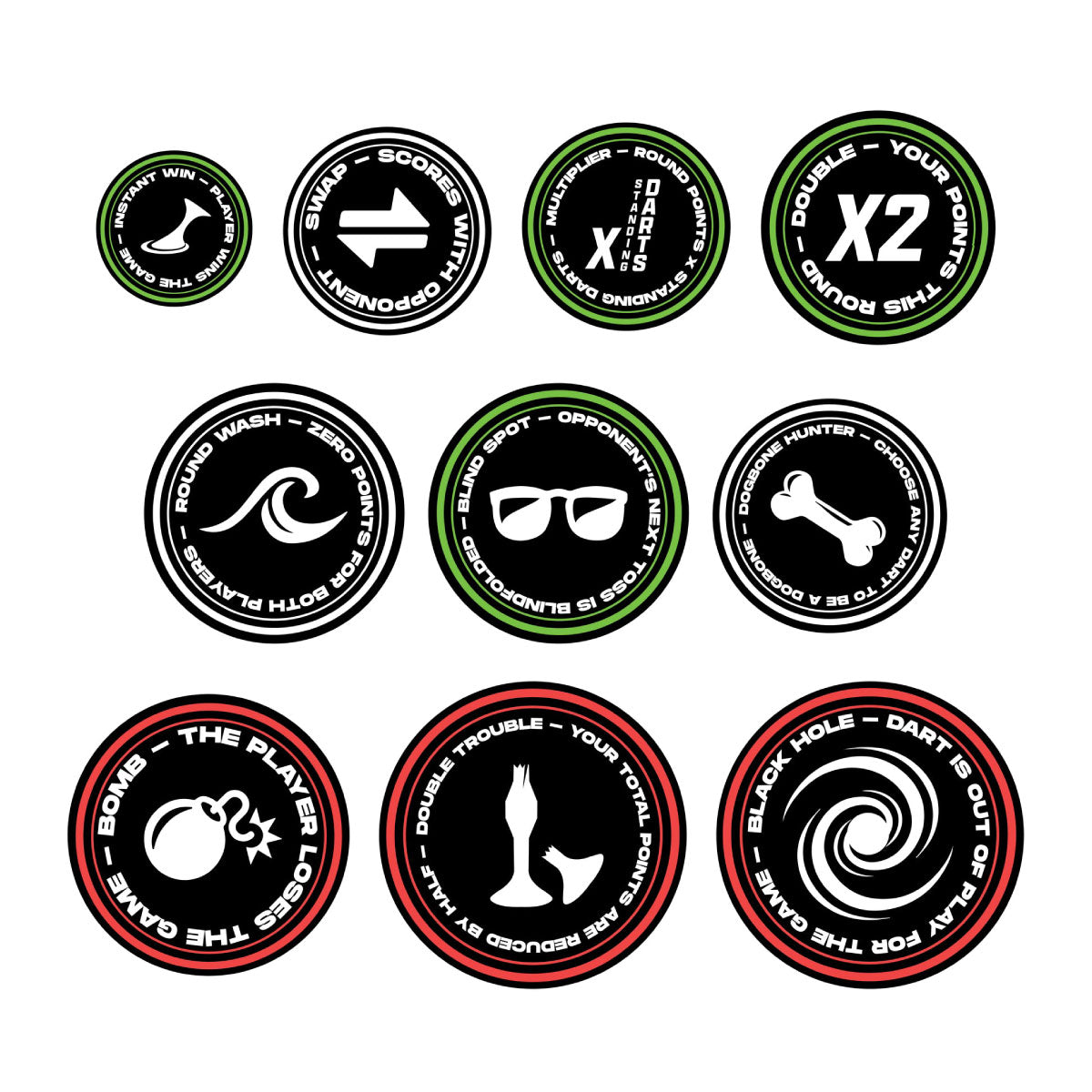 PopDarts Power Spots contents