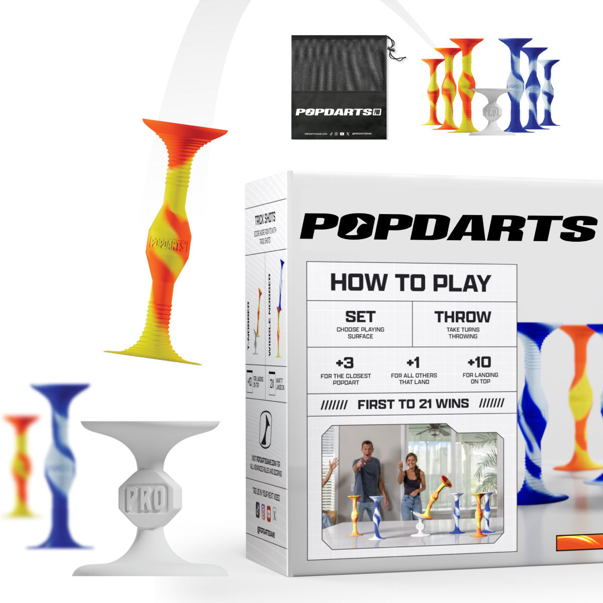 PopDarts Pro Pack style: Fire & Ice (Orange & Blue)