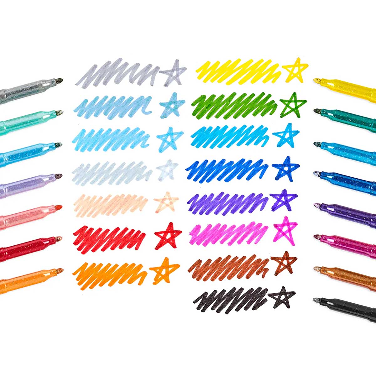 OOLY - Rainbow Sparkle Glitter Markers - Set of 15