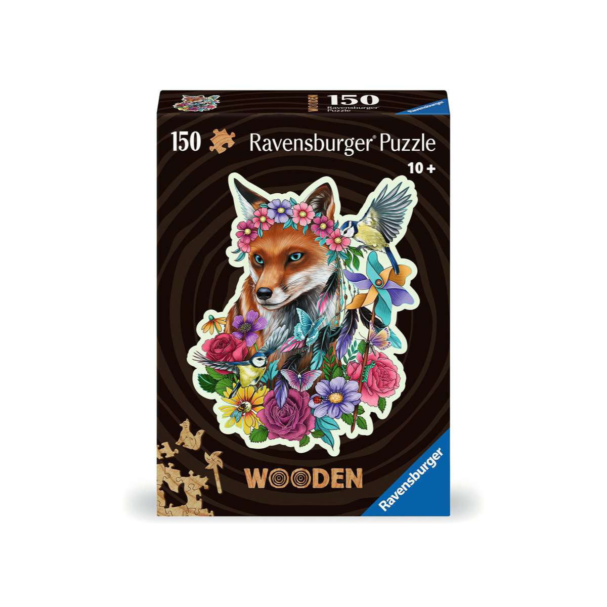 Ravensburger Shaped Wooden Jigsaw Puzzle Colorful Fox - 150 Piece