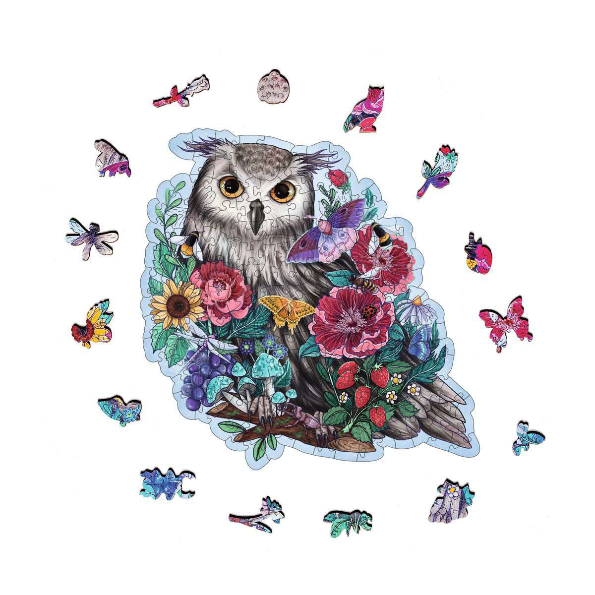 Ravensburger Shaped Wooden Jigsaw Puzzle Mysterious Owl - 150 Piece