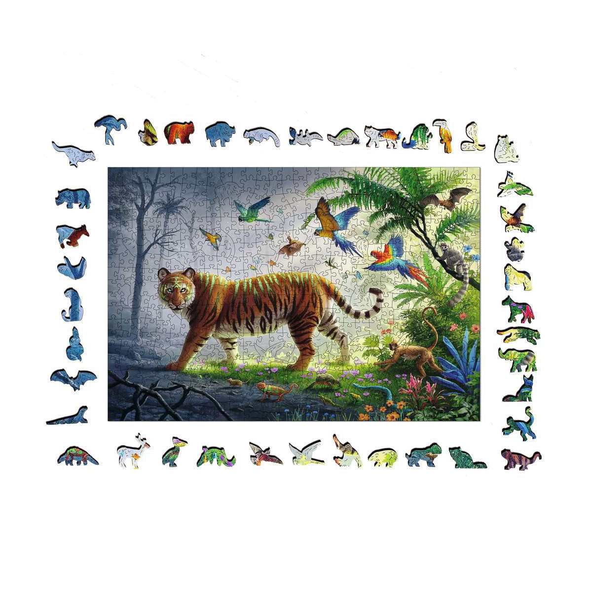 Ravensburger Wooden Jigsaw Puzzle Jungle Tiger - 500 Pieces