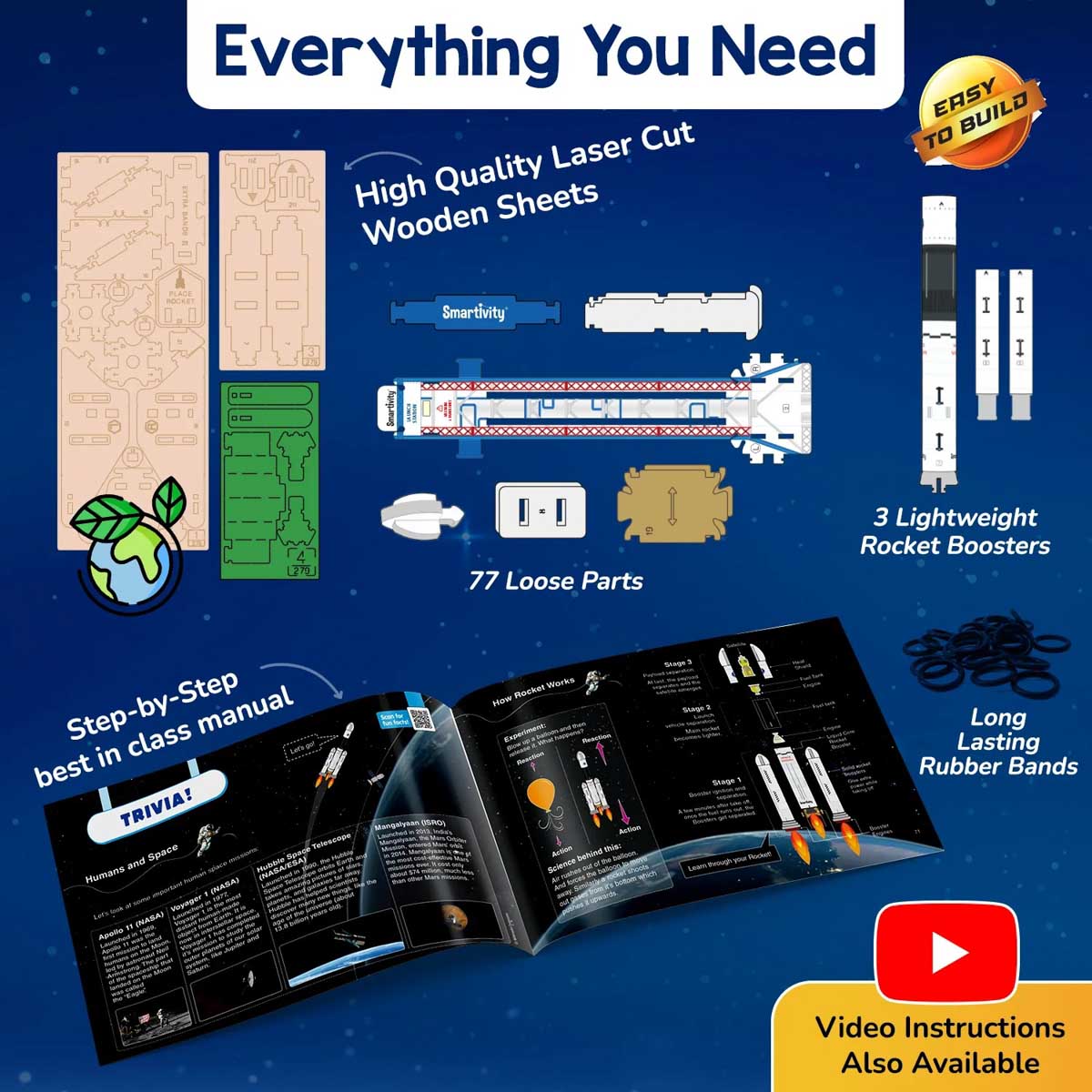 Rocket Launcher - DIY STEM Building Kit - Smartivity