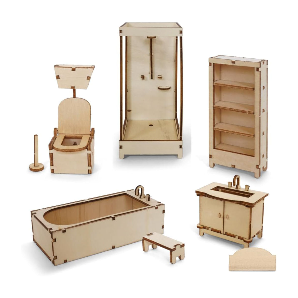 Sam & Julia Bathroom DIY Furniture Kit 1:12 Scale