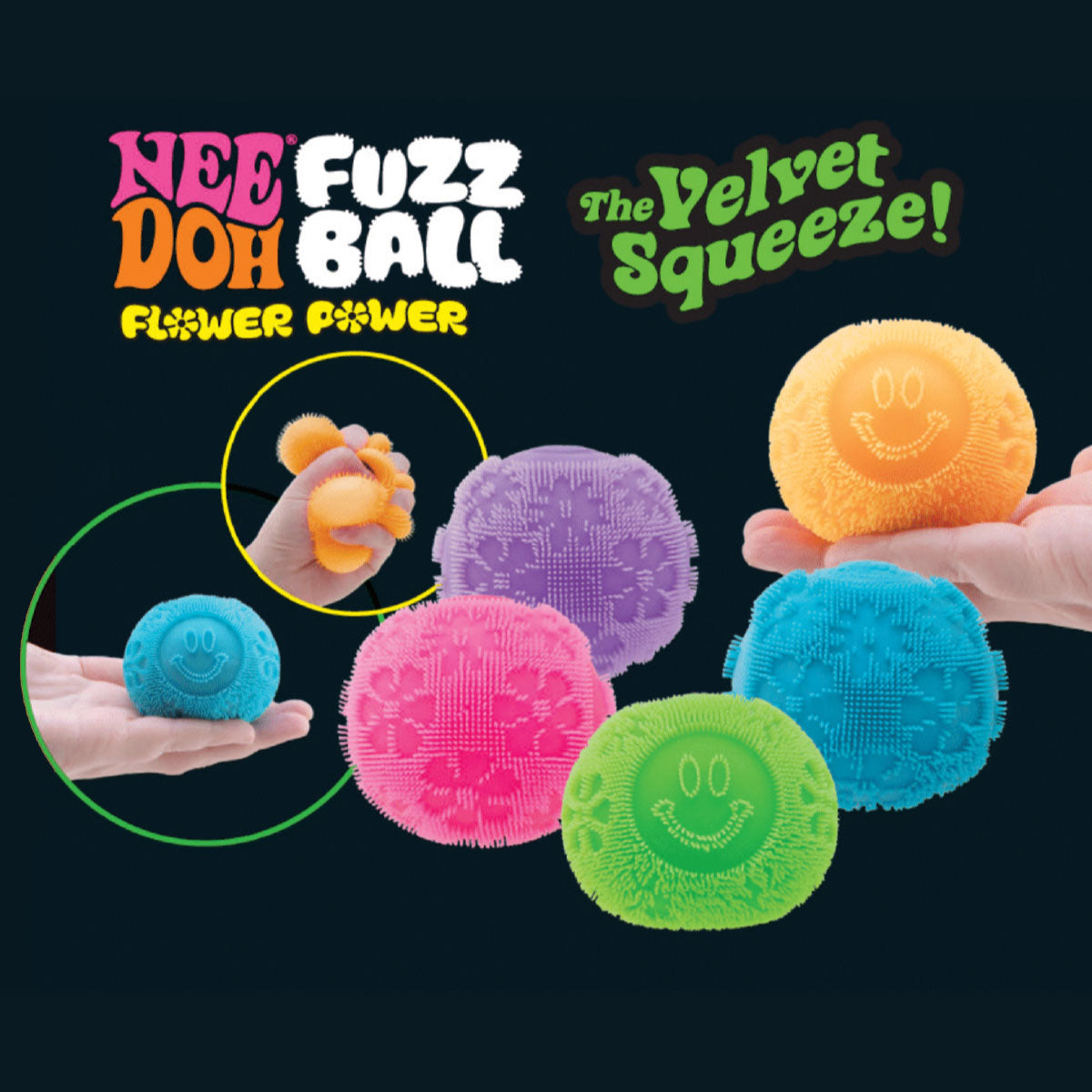 NeeDoh Fuzz Ball Flower Power