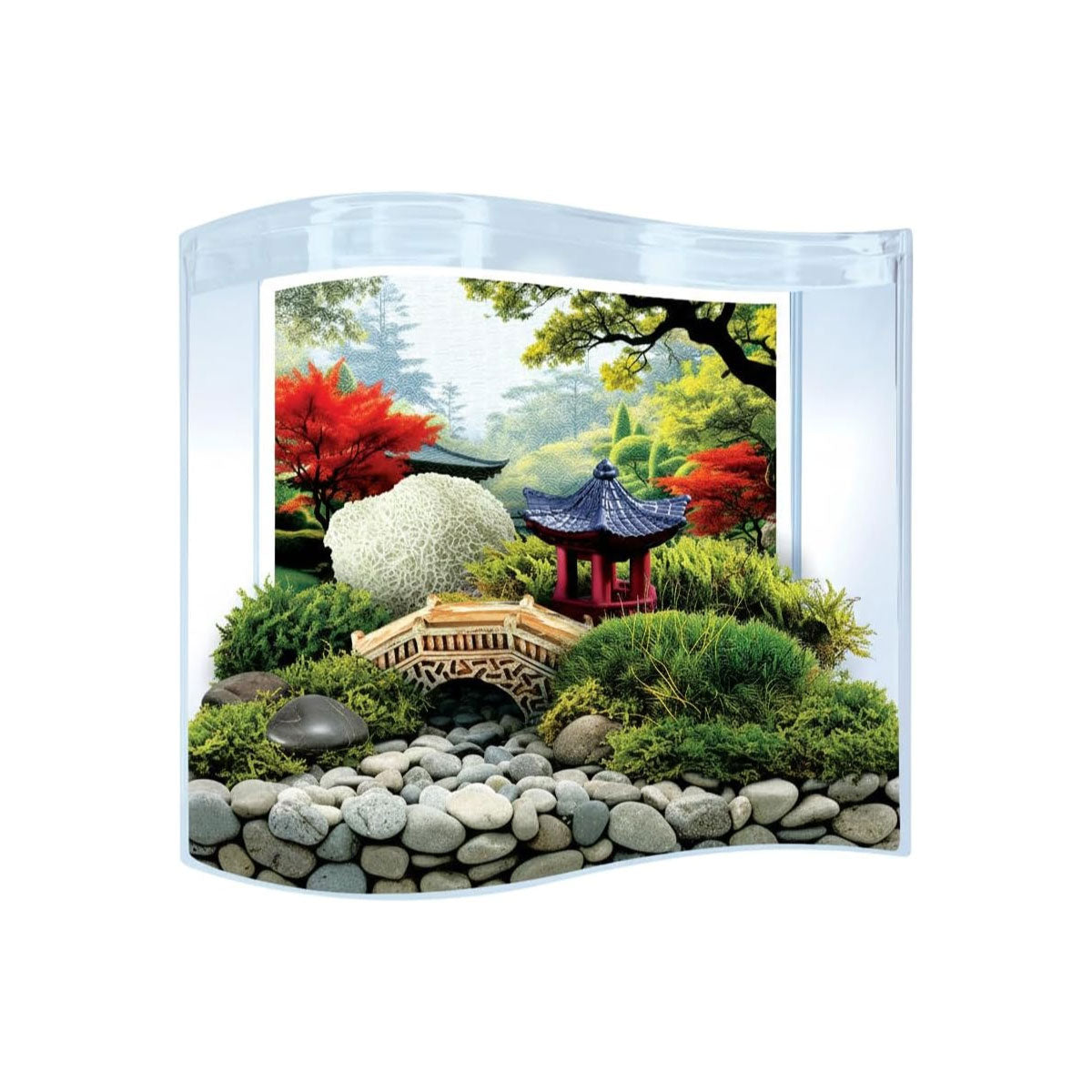 Toys By Nature Bonsai Moss and Rock Garden Wave Terrarium