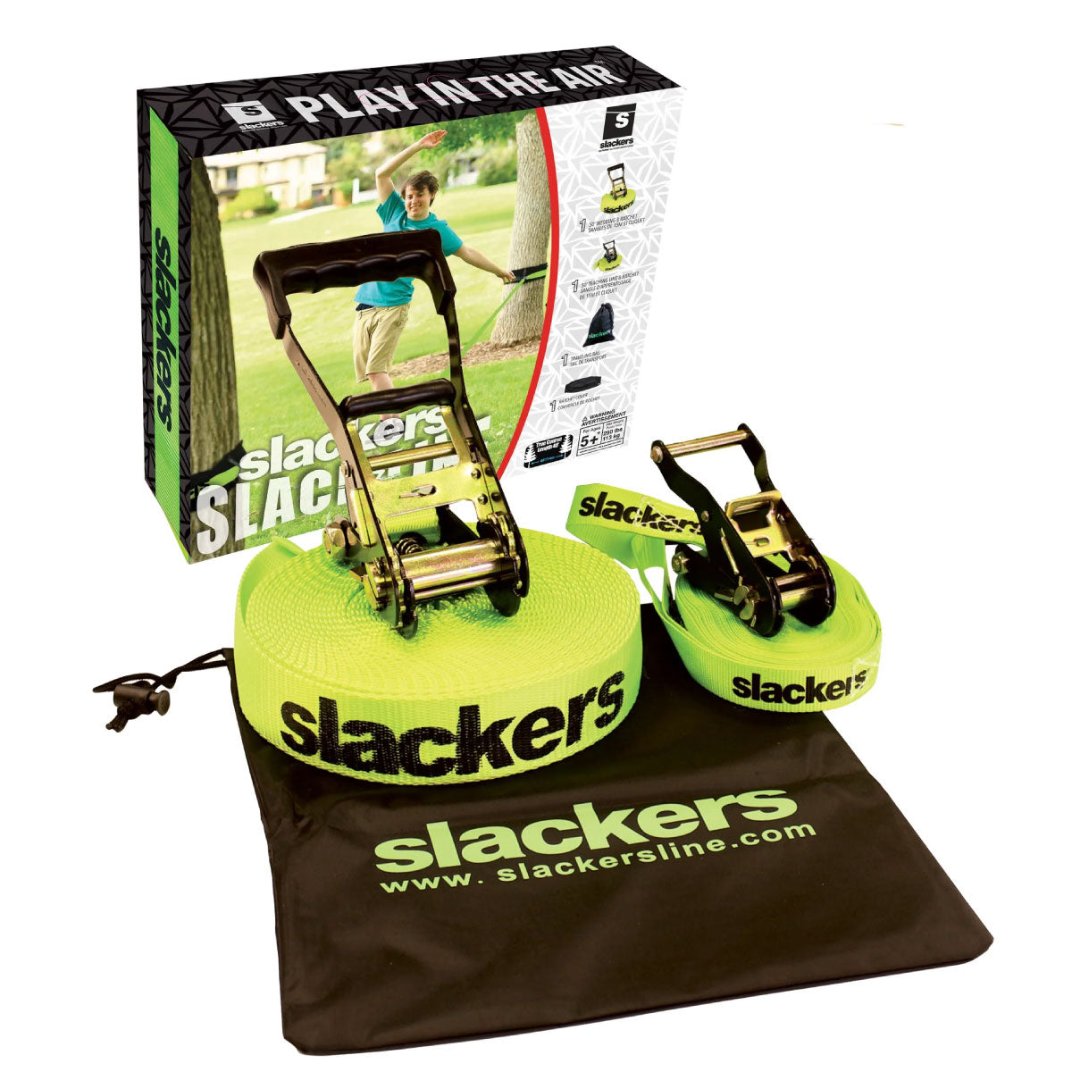 Slackers Slackline - 50 Foot Fluorescent Yellow