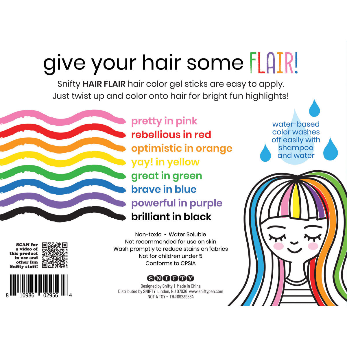 Snifty Hair Flair Color Gel Sticks - 8 pc