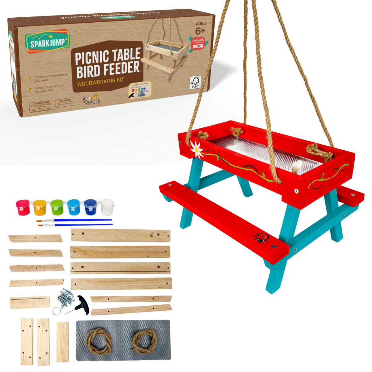 Sparkjump Picnic Table Feeder Woodworking Kit