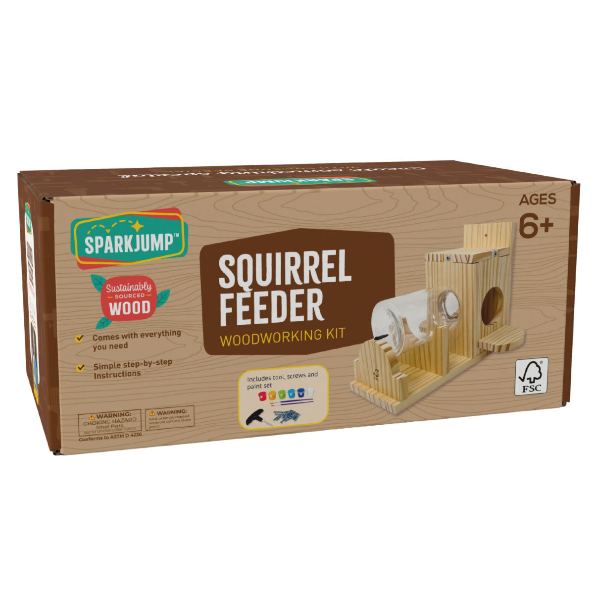 Sparkjump Squirrel Feeder Woodworking Kit